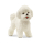 Plüschiger Bichon Frise Hund aus der Schleich Farm World Serie, 3,7 cm groß.