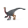 Plastikdinosaurier Gallimimus in naturgetreuer Optik mit beweglichen Beinen und detailreicher Bemalung.