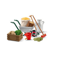 Pferdestall-Pflege-Set von Schleich mit Heugabel,...