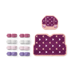 Styling Zubehör Set Sofias Beauties von Schleich mit Hut, Handtasche und Schuhen für Pferdefiguren.