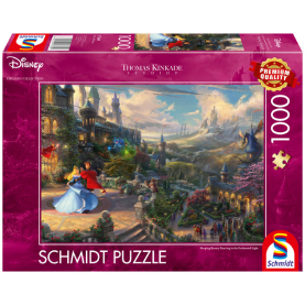 Puzzle Sleeping Beauty mit 1000 Teilen und Motiv von Dornröschen im verzauberten Licht.