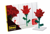 Rosa Postkarte mit Minibausteinen für kreative...