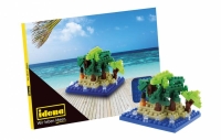 Postkarte mit Minibausteinen Happy Holiday in idyllischem...