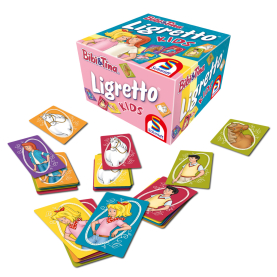 Kartenspiel Bibitina Ligretto Kids mit bunten Motiven und kinderfreundlichem Design.