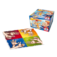 Kartenspiel Hands Up mit bunten Karten und lustigem Design.