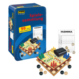 Spielesammlung in der klassischen Metalldose mit 99 verschiedenen Spielen.