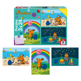 Puzzle Die Maus - Gute Freunde mit 3x24 Teilen, ideal für Kinder ab 4 Jahren.