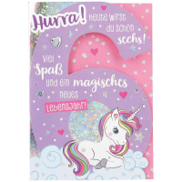 Kinderkarte mit buntem Motiv und niedlichen...
