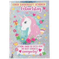 Kinderkarte mit buntem Tiermotiv und Platz für...