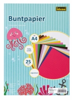 Buntpapier A4 mit 25 Blatt, sortiert, ungeheftet und...
