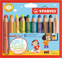 Buntstifte Woody 3-in-1 in 10 verschiedenen Farben mit...