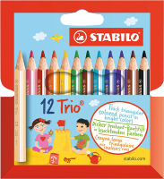 Bunte Trio-Dick Buntstifte, 12er Set, kurz, für...