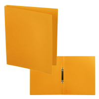 Orangefarbenes Ringbuch in A4-Format aus Polypropylen mit...