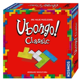 Legespiel Ubongo Classic von Kosmos mit bunten geometrischen Formen für schnelle Knobelaufgaben.