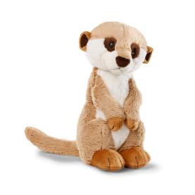 Braunes Plüsch-Erdmännchen von Nici, 15 cm groß mit süßen Kulleraugen und weichem Fell.