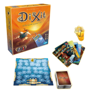 Buntes Brettspiel Dixit mit kreativen Illustrationen und...