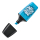 Blauer Textmarker mit Mini-Format und Snooze-Funktion.
