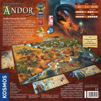 Fantasy-Brettspiel Die Legenden von Andor mit detailreicher Illustration und spannendem kooperativem Spielprinzip