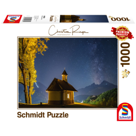 Puzzle Milchstraße mit 1000 Teilen, spektakuläres Design mit Lockstein-Technik.
