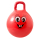 Roter Sprungball mit Happy Face Motiv, Durchmesser 45-50cm für spaßiges Hüpfvergnügen.