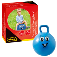 Blauer Sprungball mit glücklichem Gesicht, Ø...