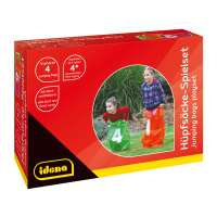 Hüpfspielset mit Start-Zielband und bunten Hüpfsäcken für aktiven Spaß im Freien.