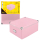 Rosa Aufbewahrungsbox aus FSC-zertifiziertem recyceltem Material, Maße 35x28x17cm.