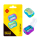 Gummierte Spitzer in Blau und Grau mit Deckel, 2er Pack.
