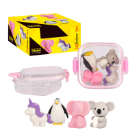 4er Set Radierer mit niedlichen Tiermotiven in...