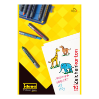 Weißer Zeichenkarton in A3-Format mit 10 Blatt und...