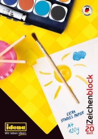 Zeichenblock A4 mit 20 Blatt und 120g Papierstärke für kreative Projekte.