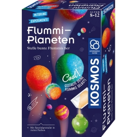 Experimentierkasten Kosmos Flummi Planeten mit verschiedenen Flummis in Planeten-Design und Anleitung.