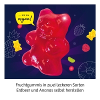 Experimentierkasten für Fruchtgummi-Liebhaber mit verschiedenen Formen und Geschmacksrichtungen zum Selbermachen