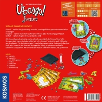 Spannendes Gesellschaftsspiel Ubongo Junior mit kniffligen Rätseln und bunt gestalteten Spielplättchen.