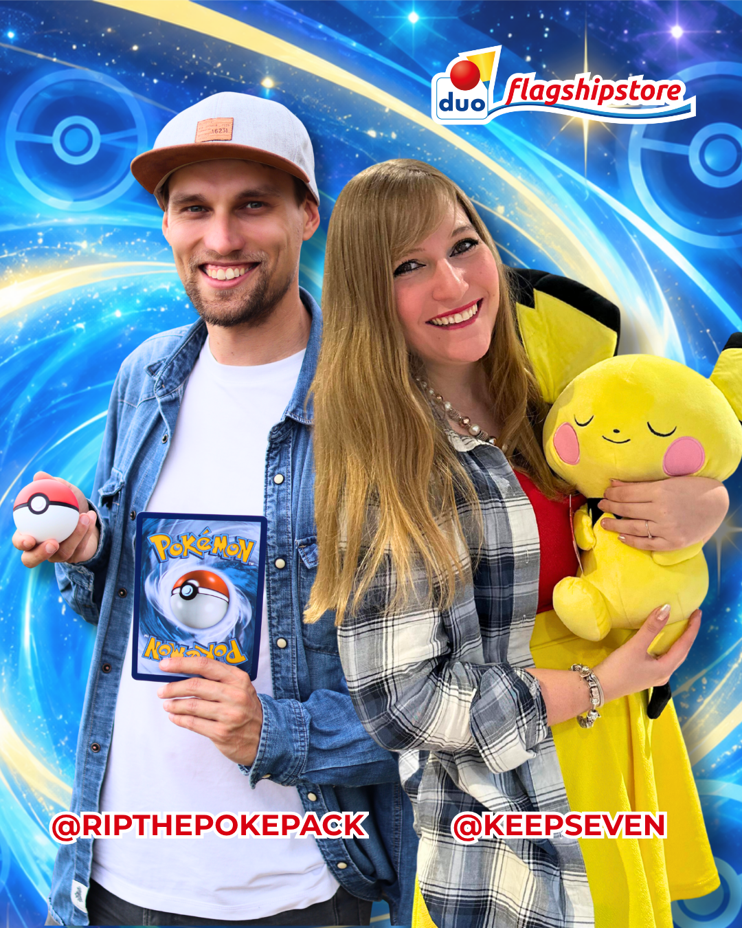 Bianca und Nico als besondere Gäste bei der Pokémon Tauschbörse